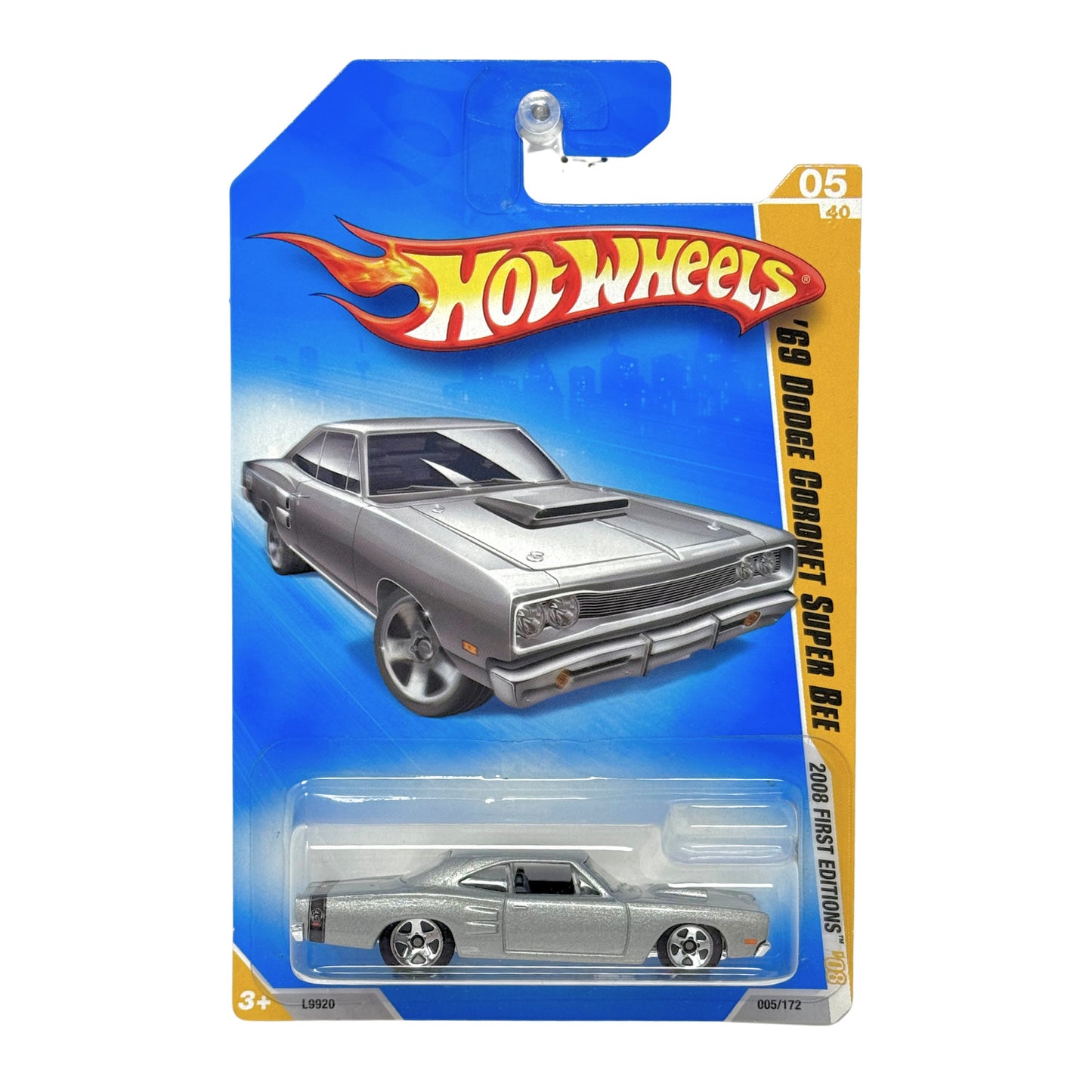 Hot Wheels First Editions 1969 Dodge Coronet Super Bee 1:64 Diecast Silver