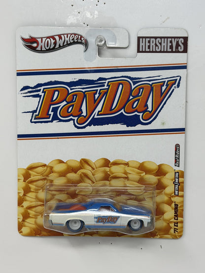Hot Wheels Hershey's PayDay 1971 El Camino 1:64 Diecast Real Riders