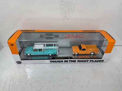M2 Machines Auto Haulers 1973 Chevrolet Cheyenne Super & GMC Sierra 1:64 Diecast