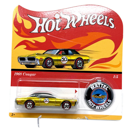 Hot Wheels 50th Anniversary Originals 1968 Cougar 1:64 Diecast Gold