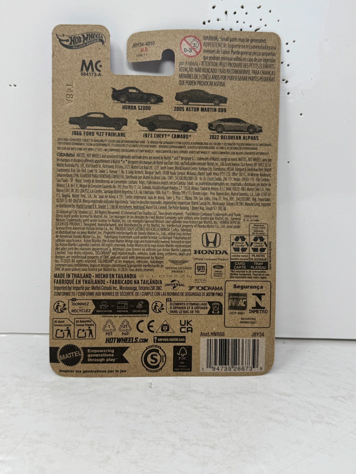 Hot Wheels Silver Series Fast & Furious Villains Honda S2000 1:64 Diecast