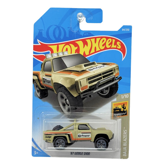 Hot Wheels Baja Blazers 1987 Dodge D100 1:64 Diecast V2