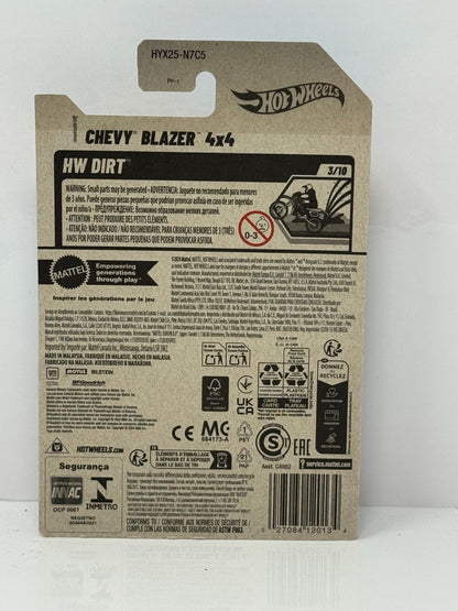 Hot Wheels Dirt 1985 Chevy Blazer 4x4 1:64 Diecast