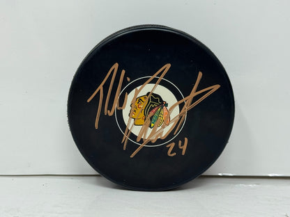 Phillip Danault Chicago Blackhawks Signed NHL Autograph Puck Gold Auto