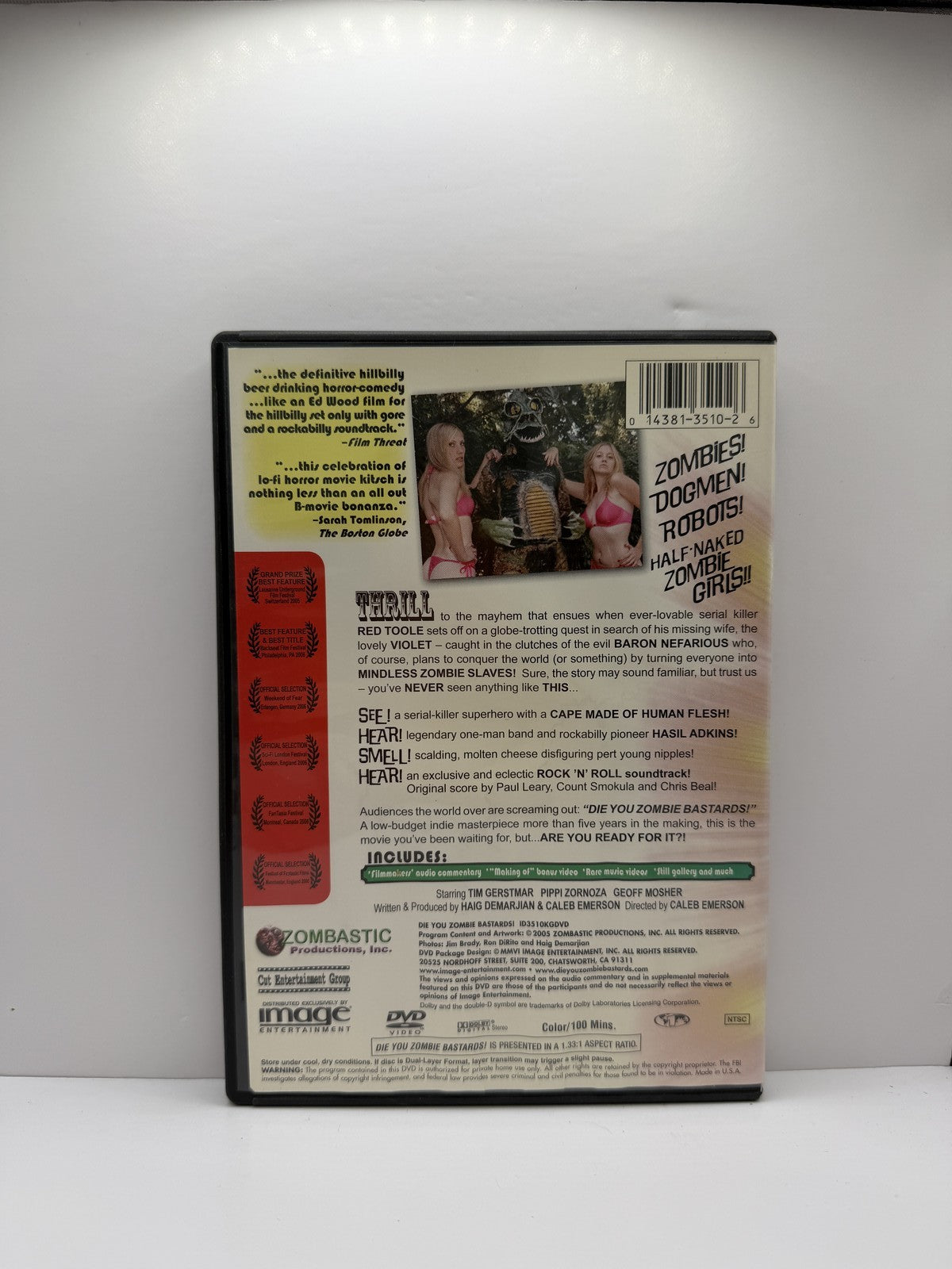 Die You Zombie Bastards! (DVD) Tim Gerstmar Horror