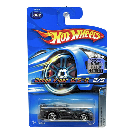 Hot Wheels Mopar Madness Dodge Viper GTS-R Black 1:64 Diecast Factory Sealed
