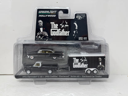 Greenlight Hollywood The Godfather 1972 Chevrolet C-10 & Cadillac 1:64 Diecast