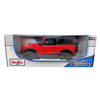 Maisto Special Edition 2021 Ford Bronco Wildtrak 1:18 Diecast Model Red