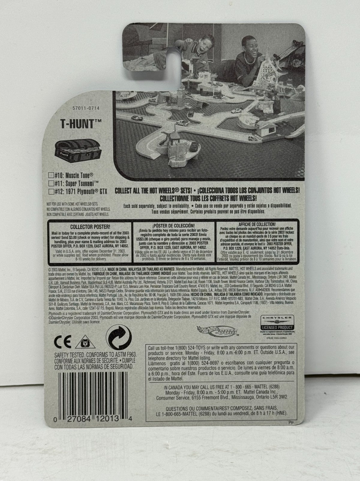 Hot Wheels T-Hunt 1971 Plymouth GTX 1:64 Diecast Real Riders