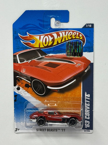 Hot Wheels Street Beasts 1963 Chevy Corvette 1:64 Diecast Factory Sealed