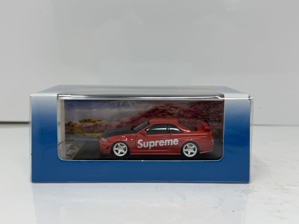 Fuji Supreme Nissan Skyline GT-R R34 Red 1:64 Diecast