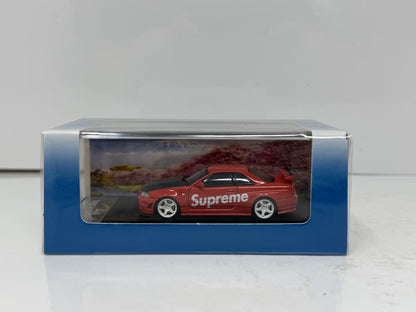Fuji Supreme Nissan Skyline GT-R R34 Red 1:64 Diecast