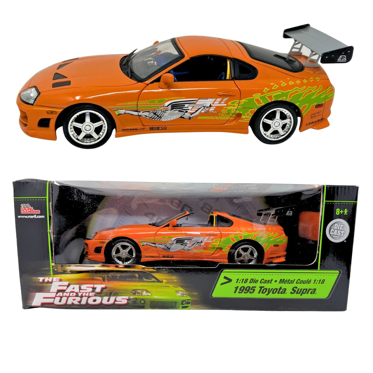Racing Champions The Fast and the Furious 1995 Toyota Supra 1:18 Diecast