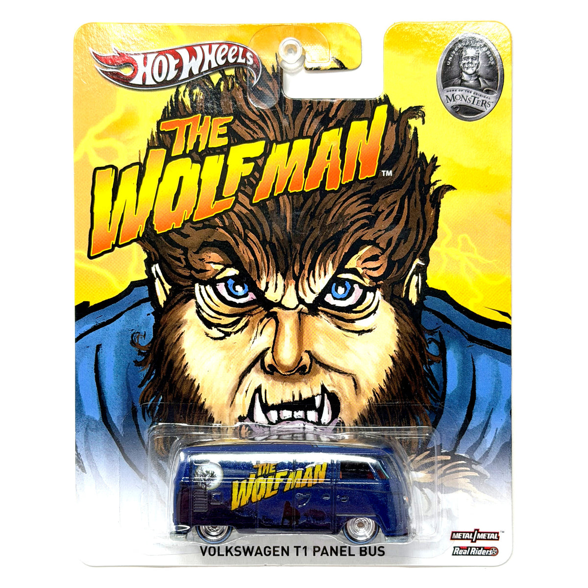 Hot Wheels Monsters Wolf Man Volkswagen T1 Panel Bus 1:64 Diecast Real Riders