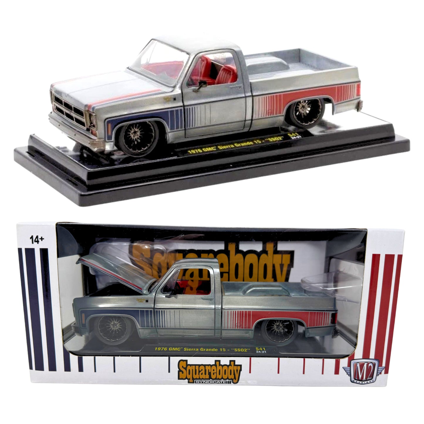 M2 Machines 1976 GMC Sierra Grande 15 SS02 Squarebody Syndicate RAW 1:24 Diecast