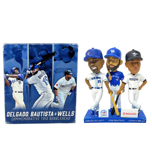BDA Sports MLB Toronto Blue Jays Delgado, Bautista & Wells Trio Bobbleheads
