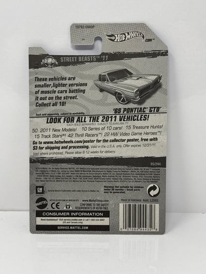 Hot Wheels Street Beasts 1965 Pontiac GTO 1:64 Diecast Factory Sealed