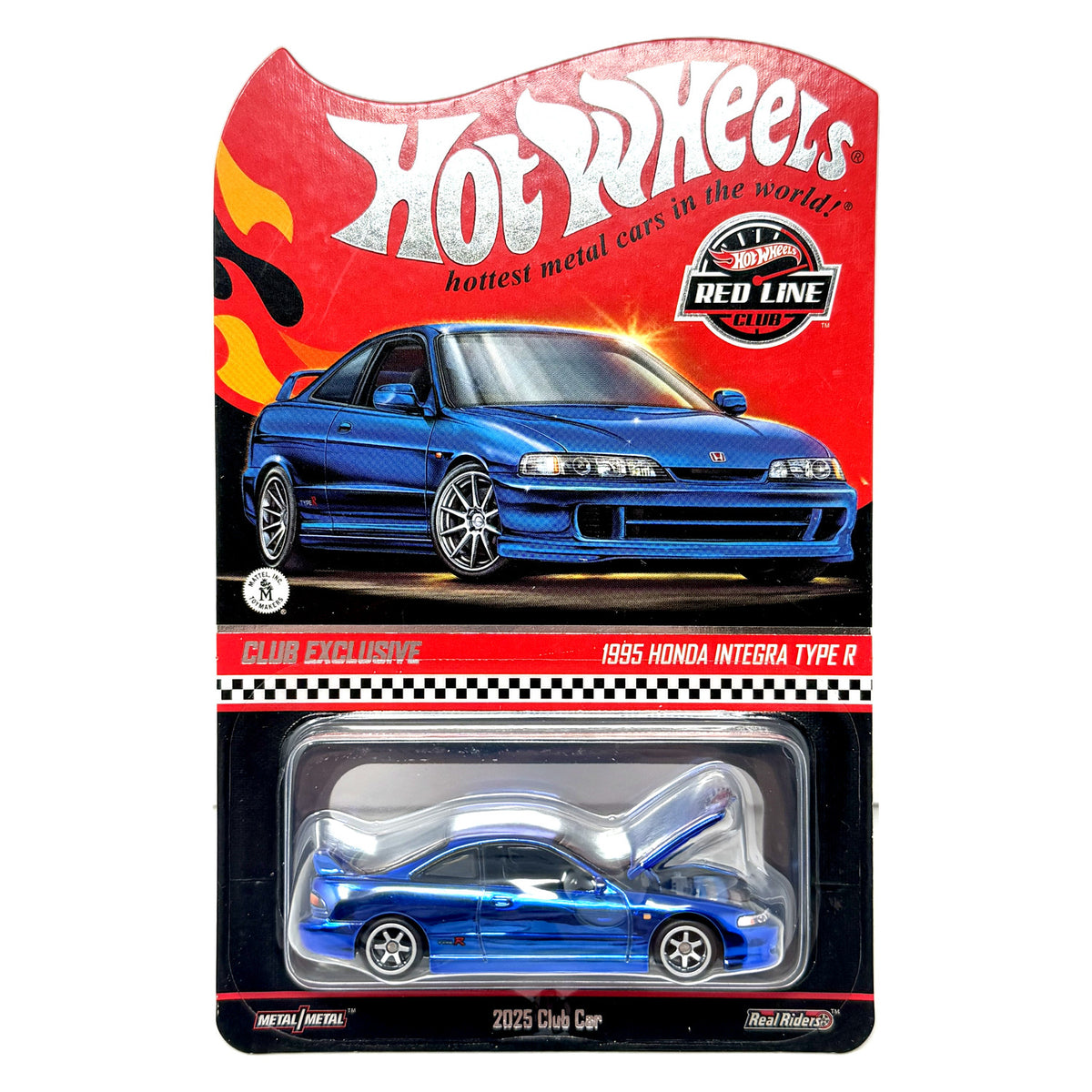 Hot Wheels RLC Red Line Club Car 1995 Honda Integra Type R 1:64 Diecast Blue