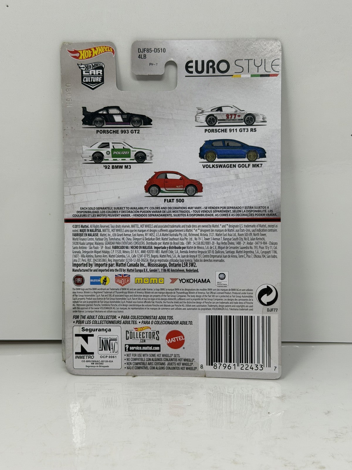 Hot Wheels Euro Style Porsche 911 GT3 RS 1:64 Diecast Real Riders