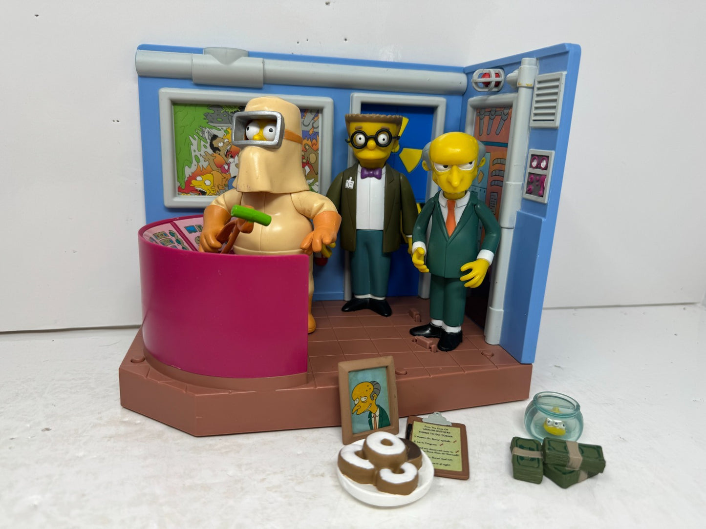 Simpsons World of Springfield Nuclear Power Plant Playmates Playset Diorama
