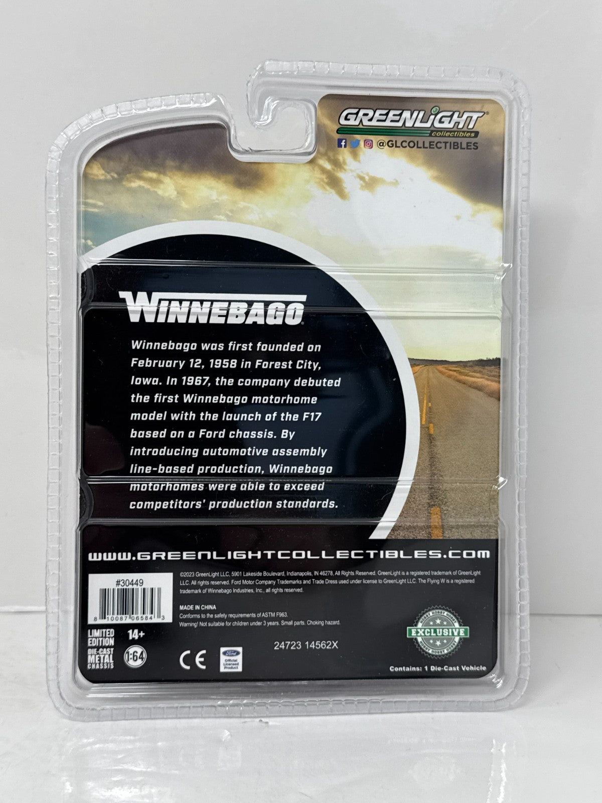 Greenlight Winnebago 1995 Ford F250 Slide-In Camper Hobby Exclusive 1:64 Diecast