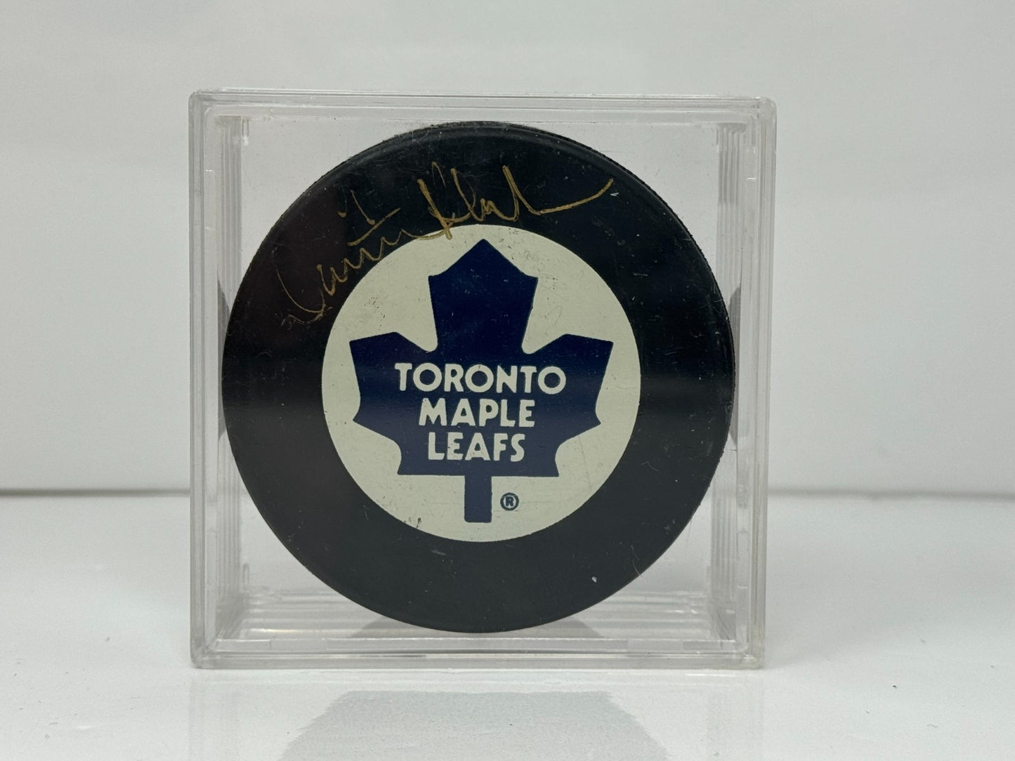 Damian Rhodes Toronto Maple Leafs Signed NHL Autograph Puck Gold Auto