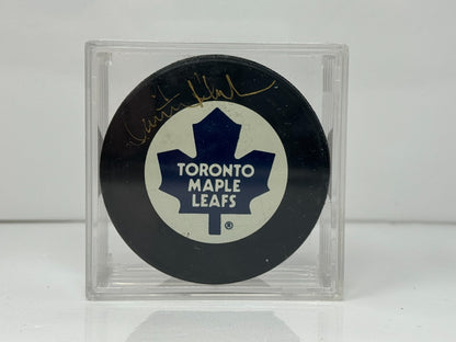 Damian Rhodes Toronto Maple Leafs Signed NHL Autograph Puck Gold Auto