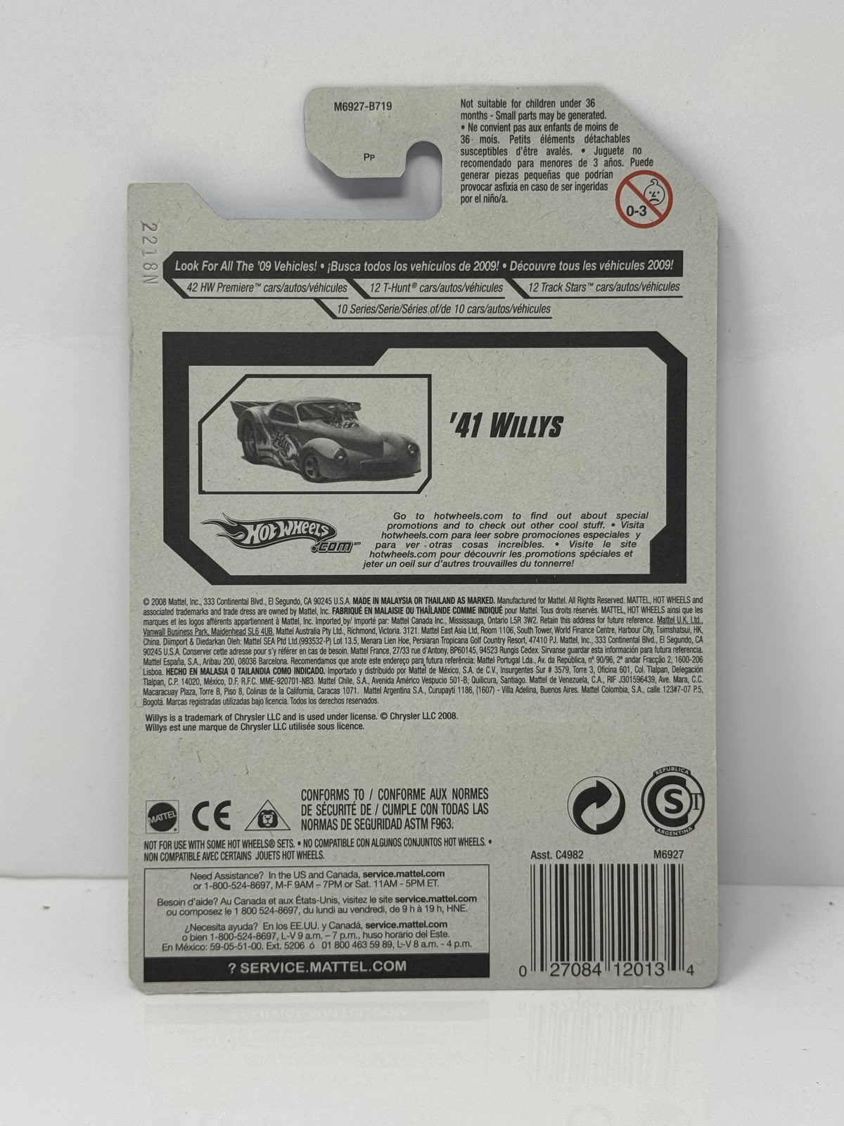 Hot Wheels Stars 1941 Willys 1:64 Diecast Gold