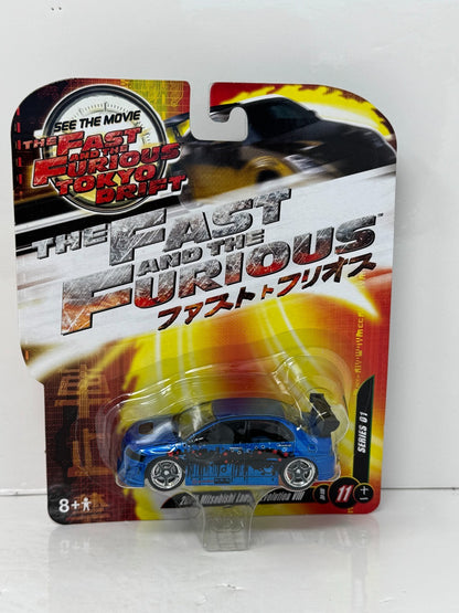 Joyride RC2 Tokyo Drift 2005 Mitsubishi Lancer Evolution VIII 1:64 Diecast Blue