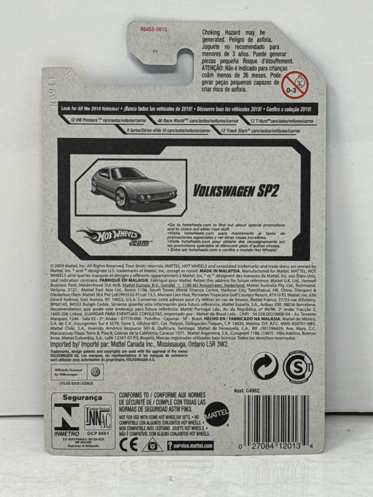 Hot Wheels 2010 HW Premiere Volkswagen SP2 1:64 Diecast