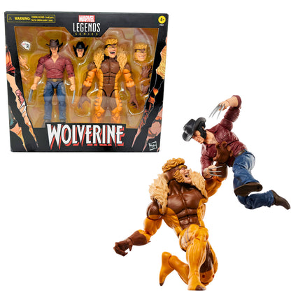 Marvel Legends Wolverine 50th Anniversary Logan vs Sabretooth 2-Pack Figure