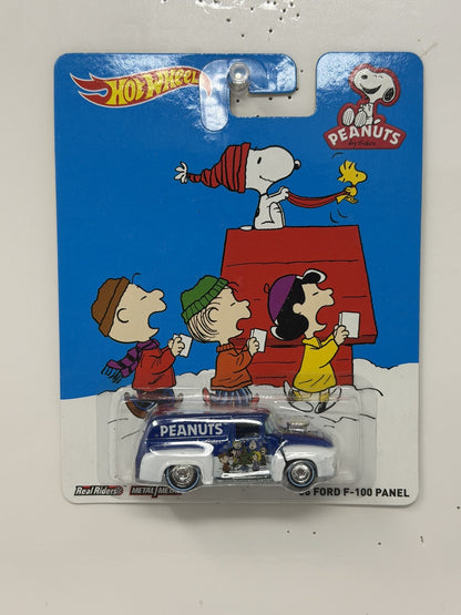 Hot Wheels Peanuts 1956 Ford F-100 Panel 1:64 Diecast Real Riders