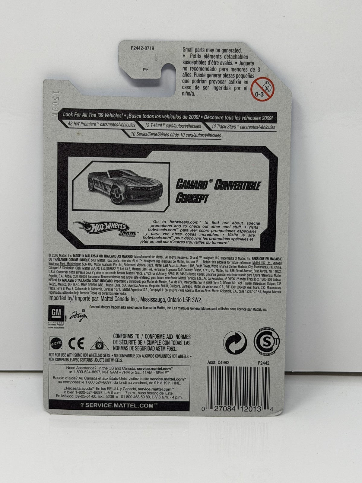 Hot Wheels Heat Fleet Chevrolet Camaro Convertible Concept 1:64 Diecast Red