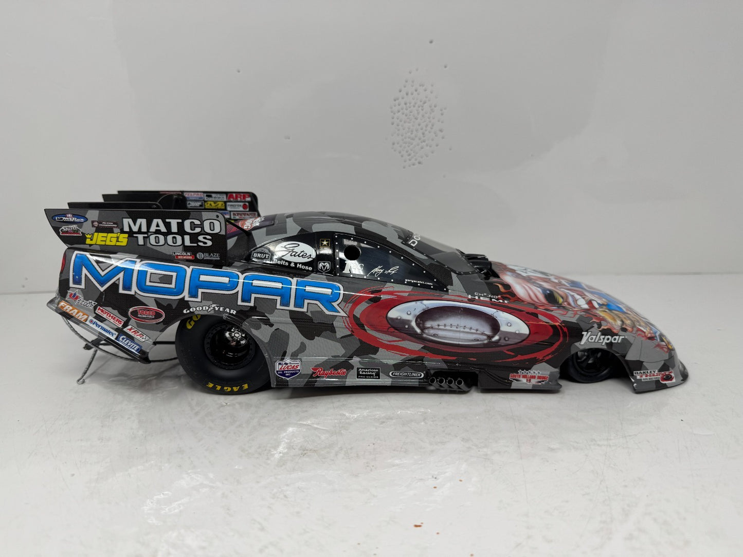 Milestone Gary Scelzi NHRA Mopar Oakley Night Camo Dodge Funny Car 1:16 Scale