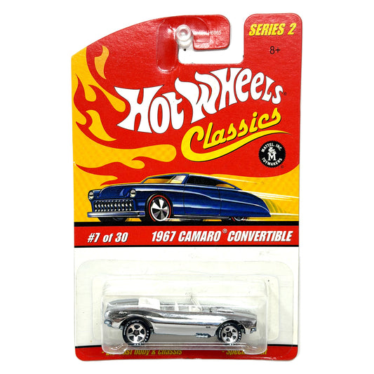 Hot Wheels Classics Series 2 1967 Camaro Convertible 1:64 Diecast Chrome