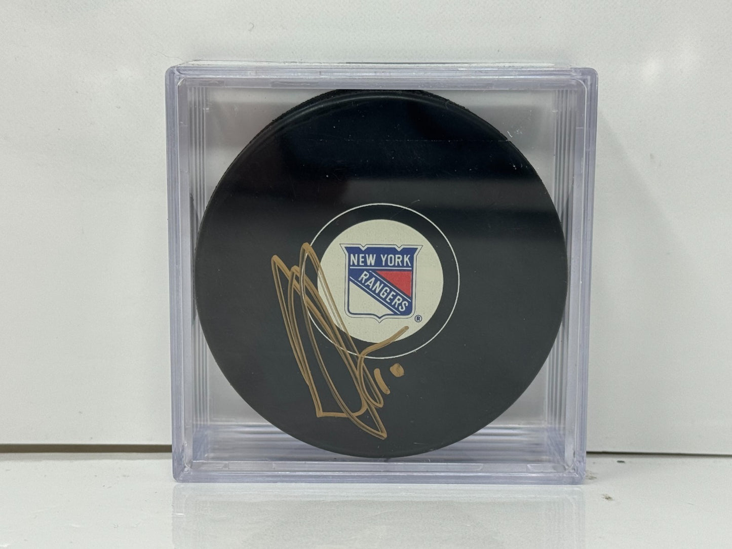 Anthony Duclair New York Rangers Signed NHL Autograph Puck Gold Auto