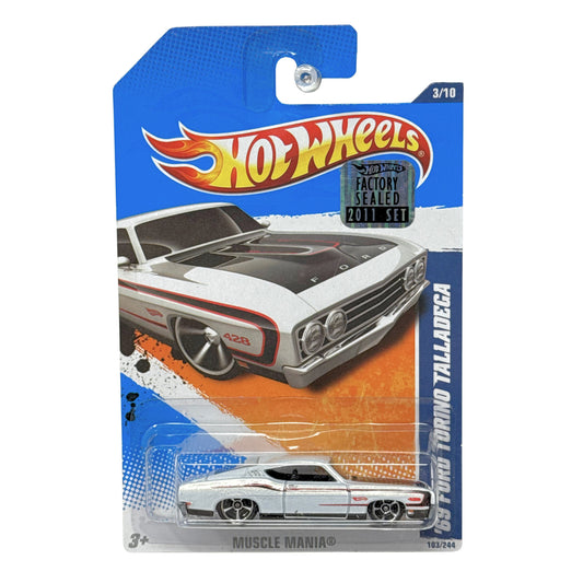 Hot Wheels Muscle Mania 1969 Ford Torino Talladega 1:64 Diecast Factory Sealed