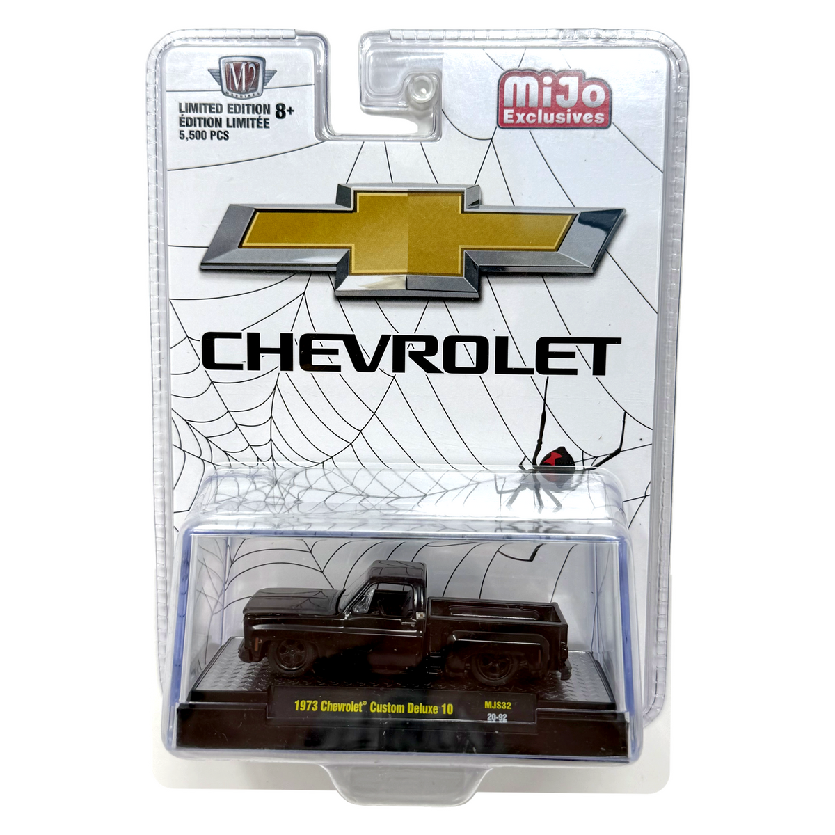 M2 Machines MiJo Black Widow 1973 Chevrolet Custom Deluxe 10 1:64 Diecast