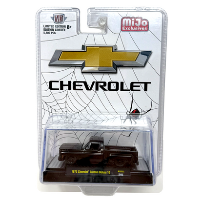 M2 Machines MiJo Black Widow 1973 Chevrolet Custom Deluxe 10 1:64 Diecast