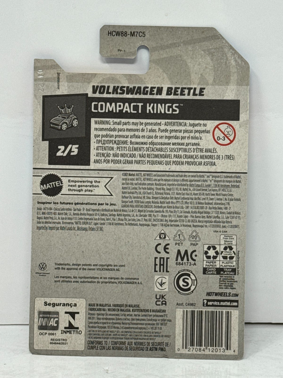 Hot Wheels Compact Kings Volkswagen Beetle 1:64 Diecast