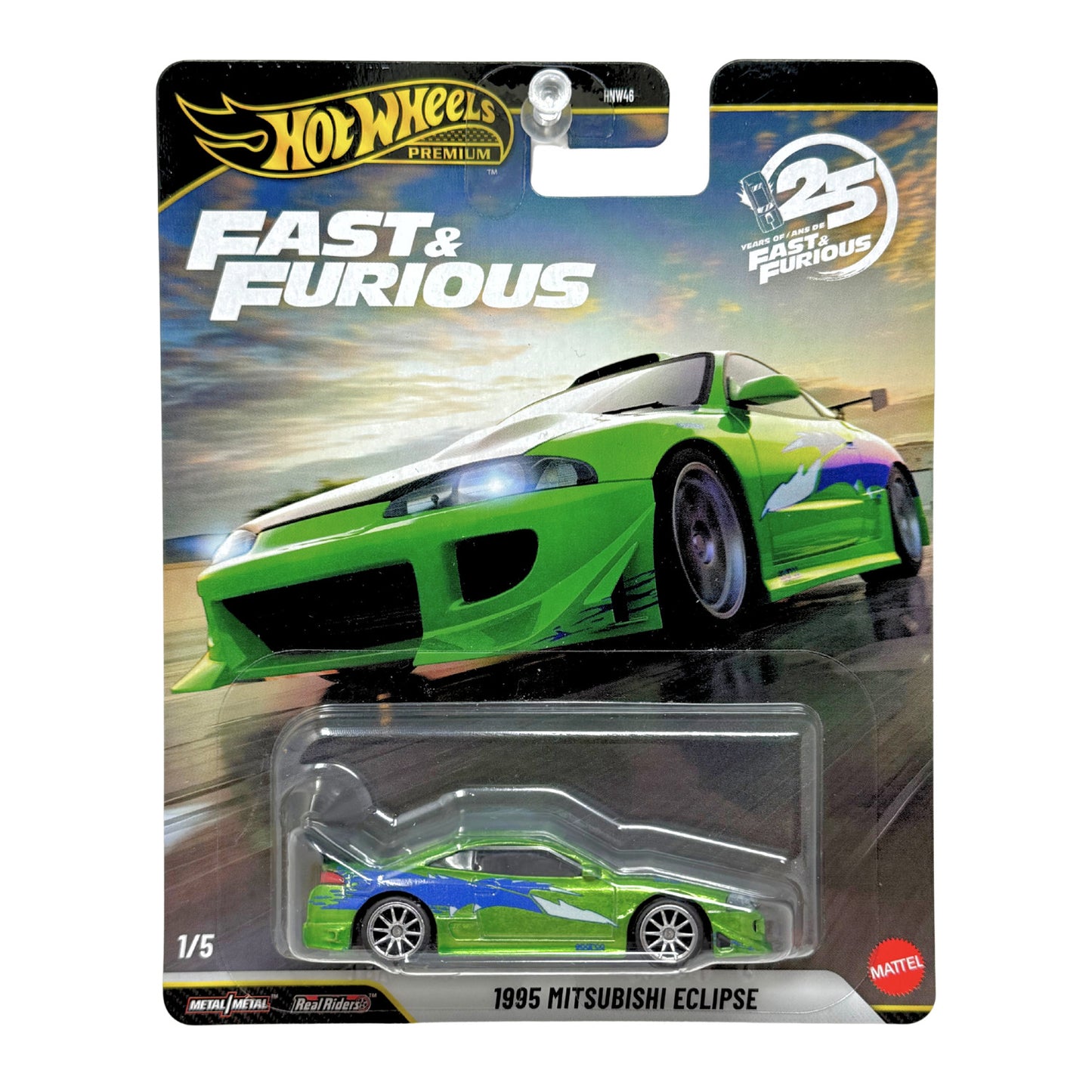 Hot Wheels Premium Fast & Furious 1995 Mitsubishi Eclipse 1:64 Diecast