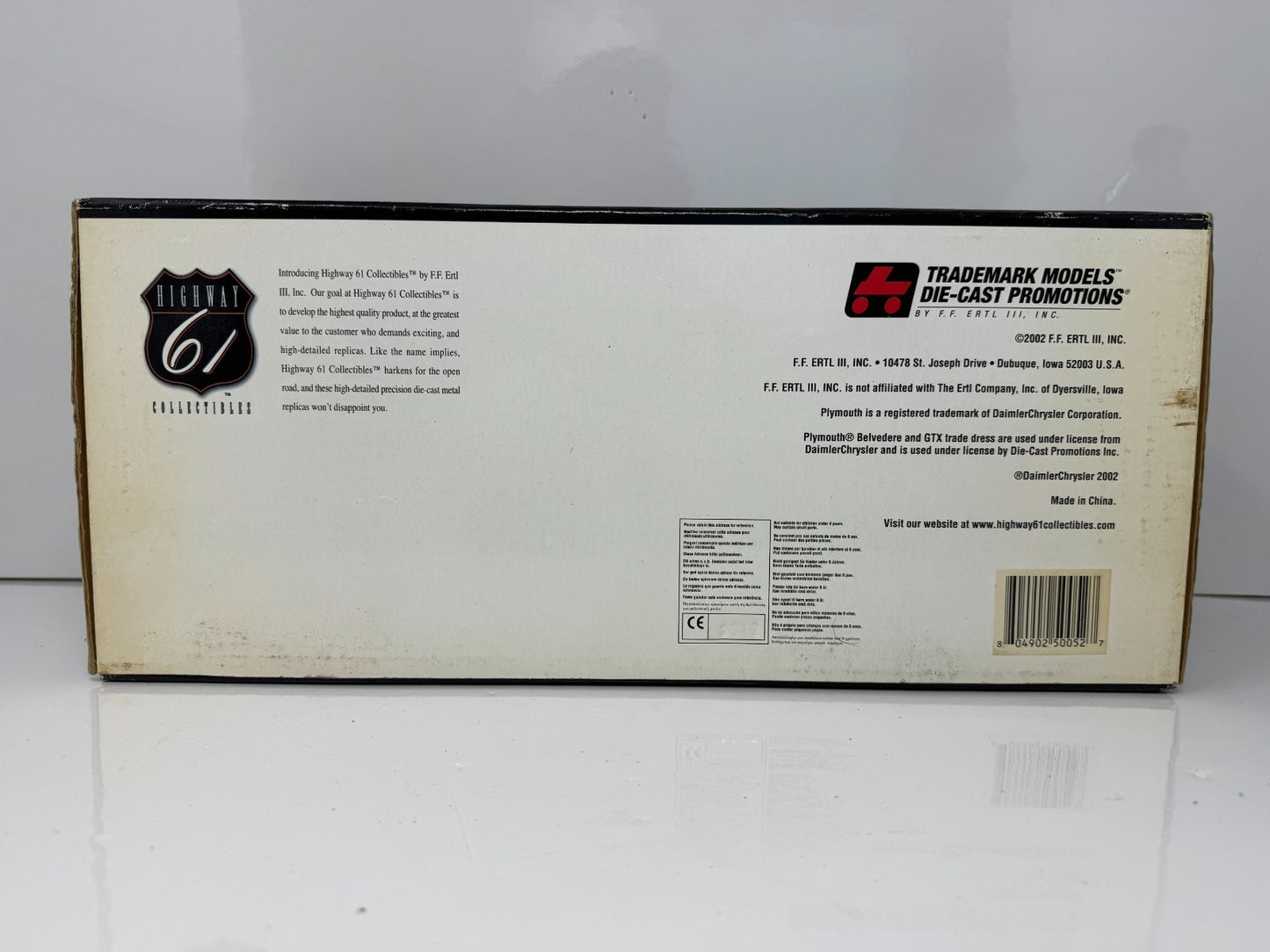 Highway 61 Collectibles 1967 Plymouth Belvedere II 1:18 Diecast