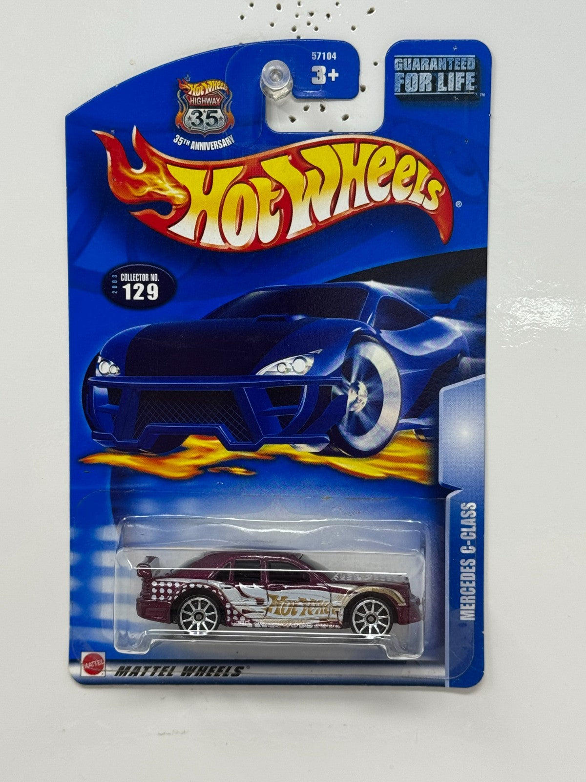Hot Wheels Mercedes C-Class 1:64 Diecast Burgundy