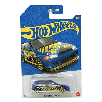 Hot Wheels Anniversary Blue Gold 1992 Honda Civic EG 1:64 Diecast