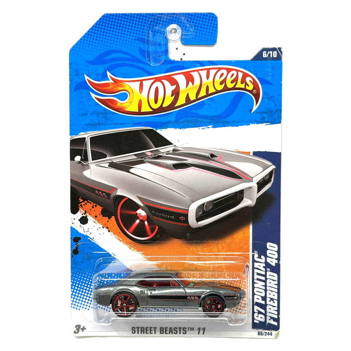 Hot Wheels Street Beasts 1967 Pontiac Firebird 400 1:64 Diecast Gray