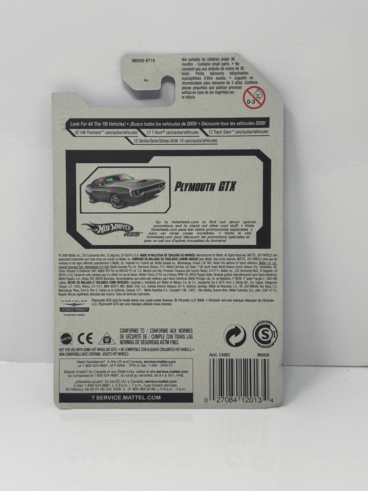 Hot Wheels Stars 2008 Plymouth GTX 1:64 Diecast Orange
