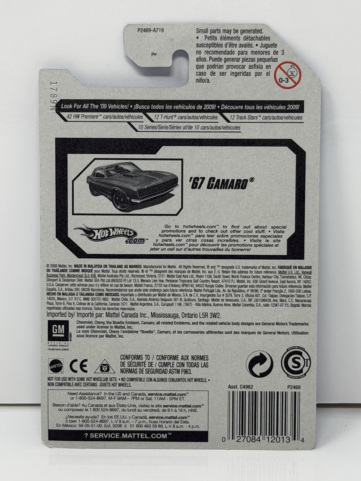Hot Wheels Dream Garage 1967 Chevrolet Camaro 1:64 Diecast Blue
