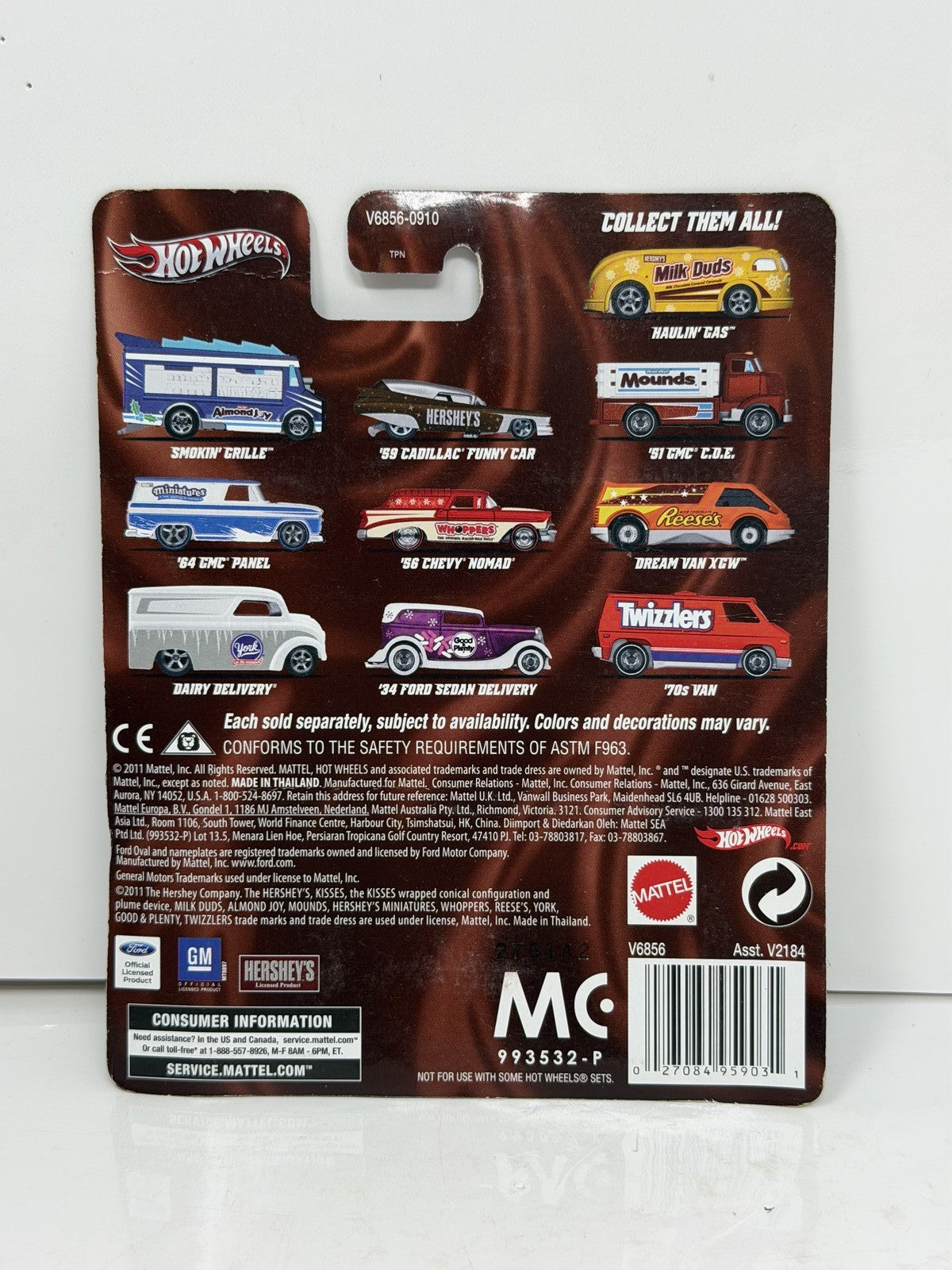 Hot Wheels Hershey's Miniatures 1964 GMC Panel 1:64 Diecast Real Riders
