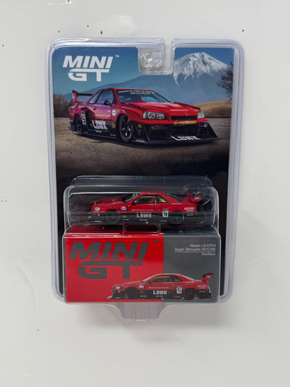 Mini GT LBWK Nissan LB-ER34 Super Silhouette Skyline Red 1:64 Diecast