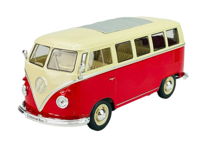 Welly Nex Models 1963 Volkswagen T1 Bus Red and White 1:24 Diecast